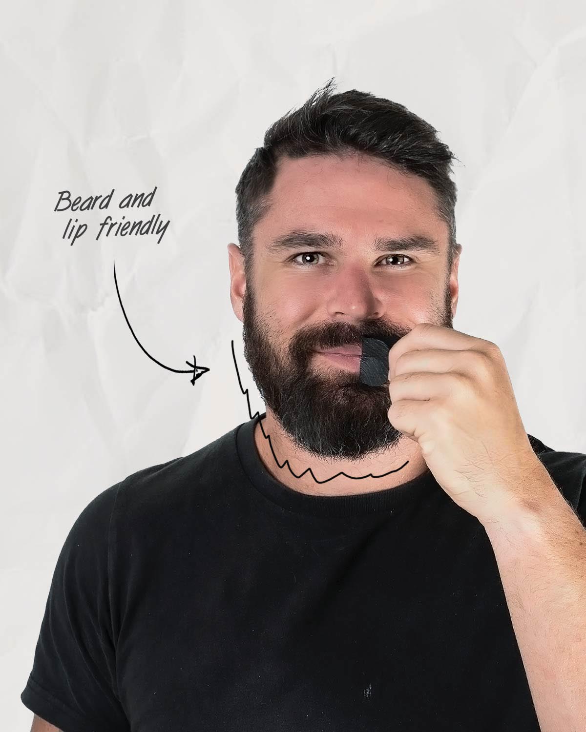 Mouth Tape W/ Slit - Black