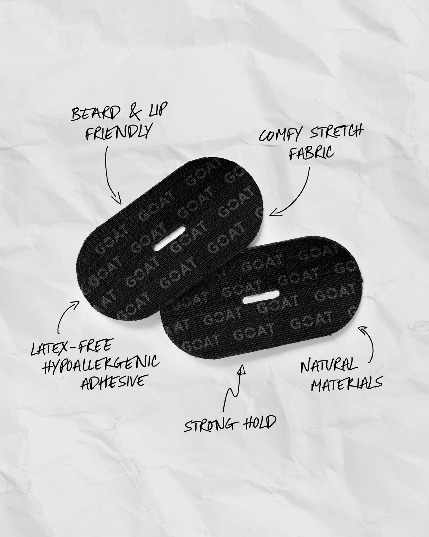 Mouth Tape W/ Slit - Black