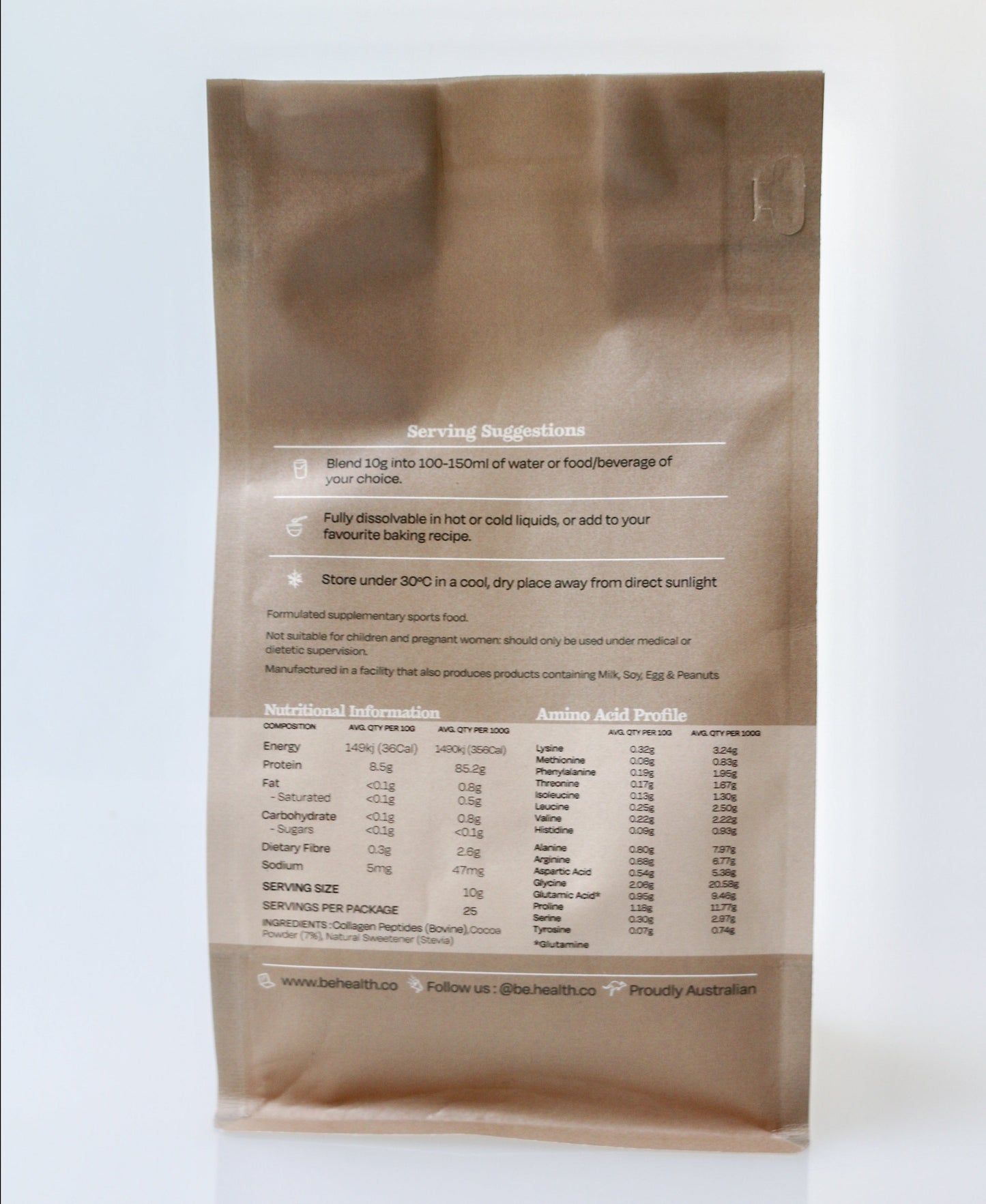 be. Chocolate Collagen Powder