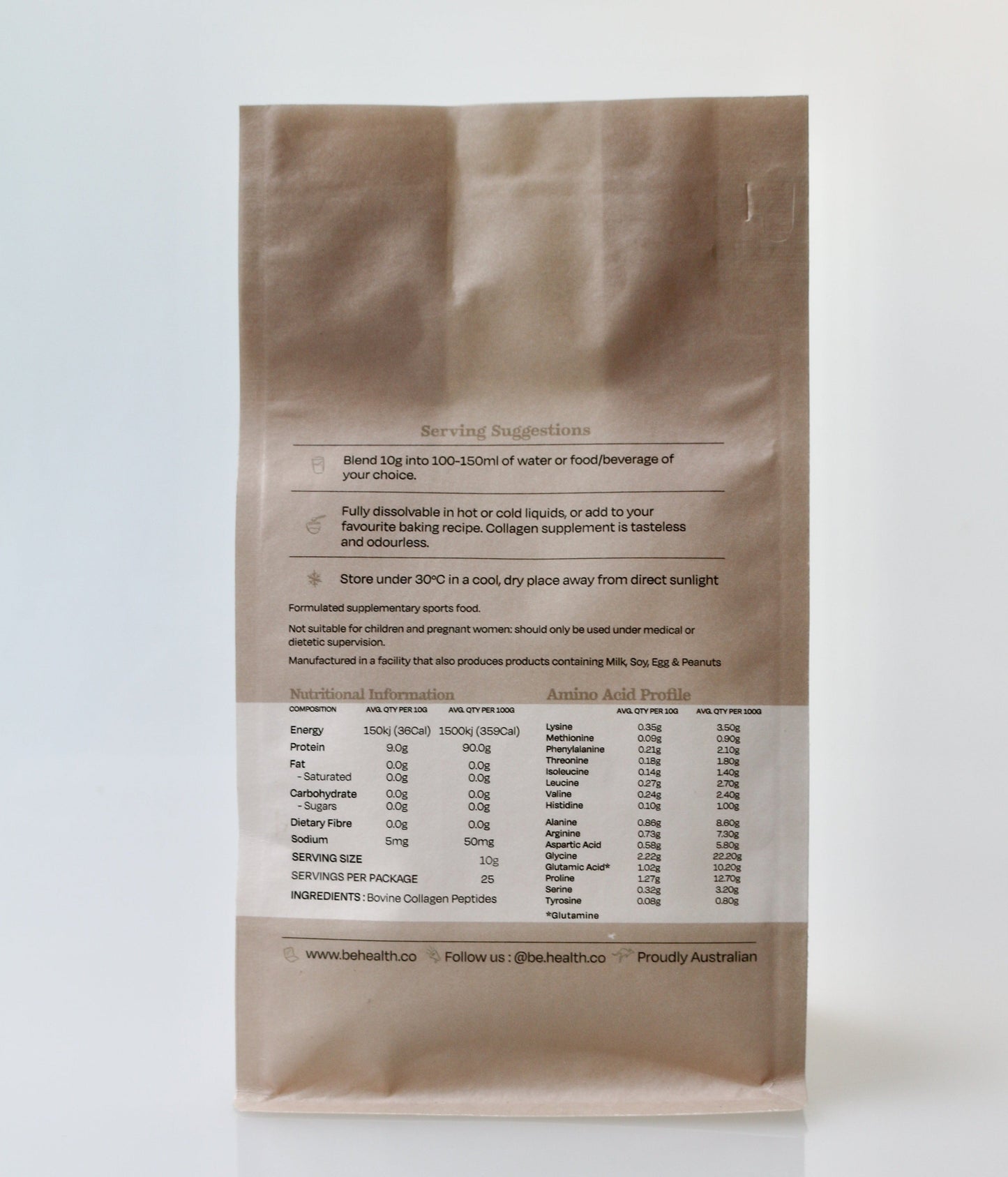 be. Pure Collagen Powder - Unflavoured
