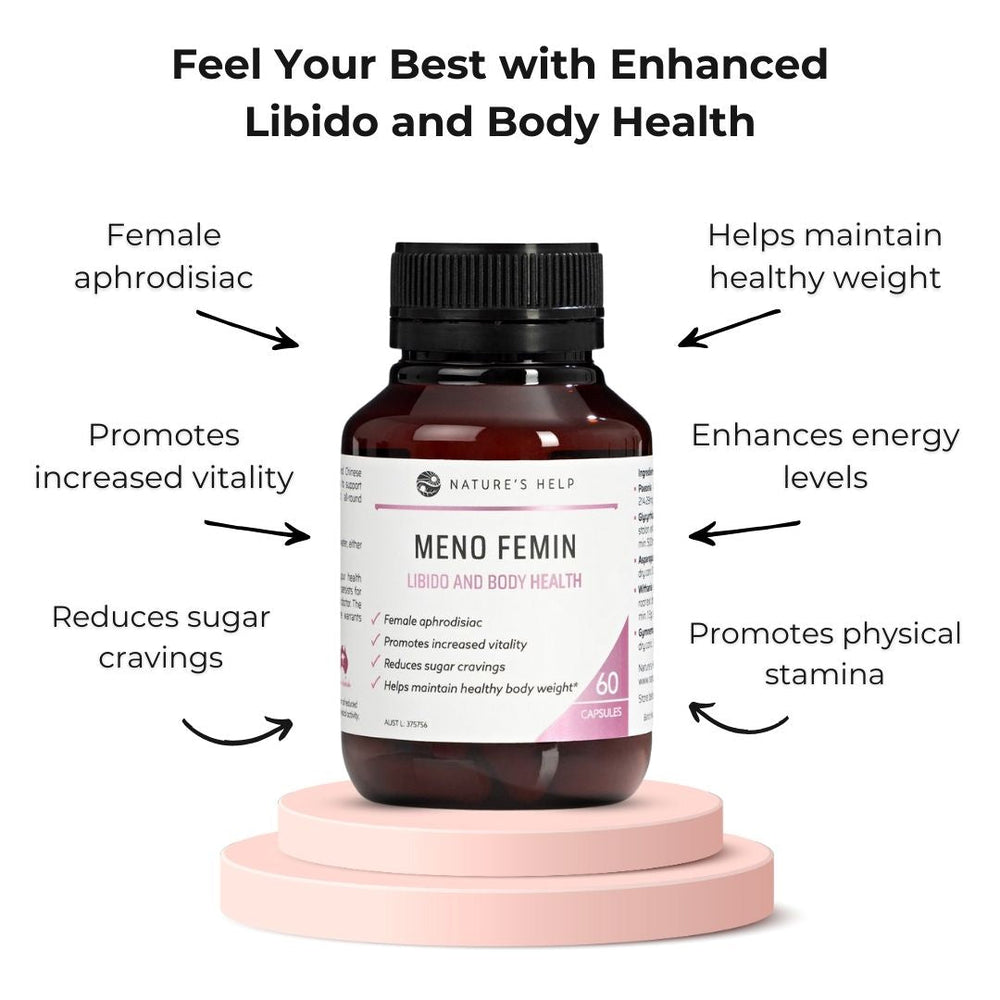 
                      
                        Meno Femin - Body Health and Libido Supplements
                      
                    