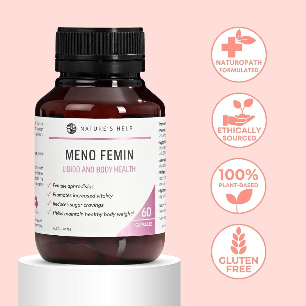 
                      
                        Meno Femin - Body Health and Libido Supplements
                      
                    