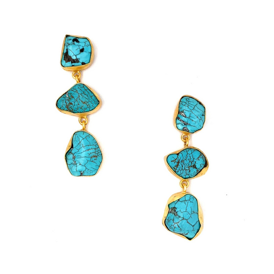 POLYHMNIA Turquoise Collar Earrings