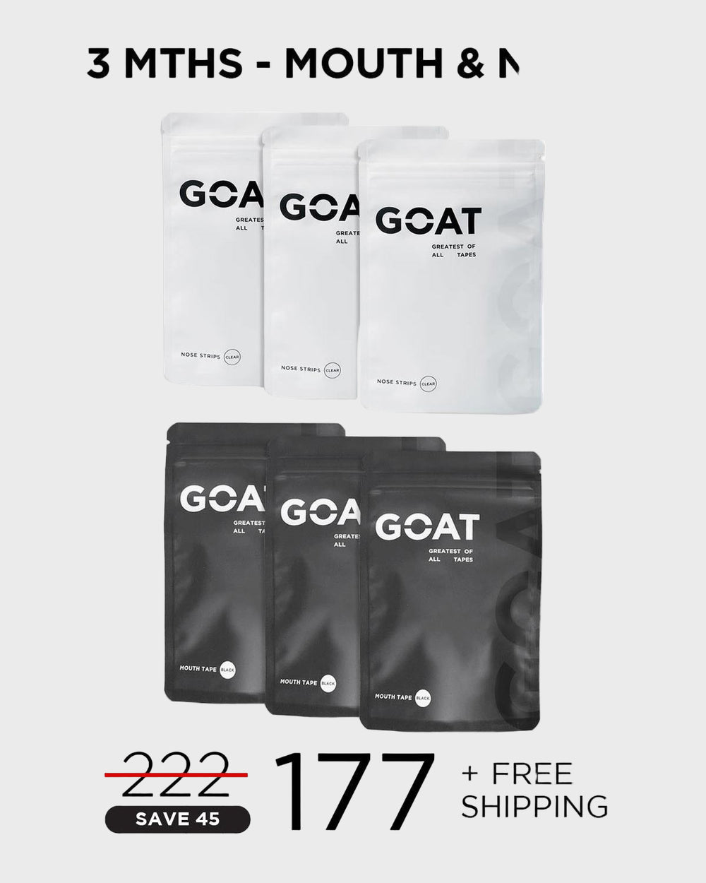Mouth + Nose Tape - 3 Month Bundle
