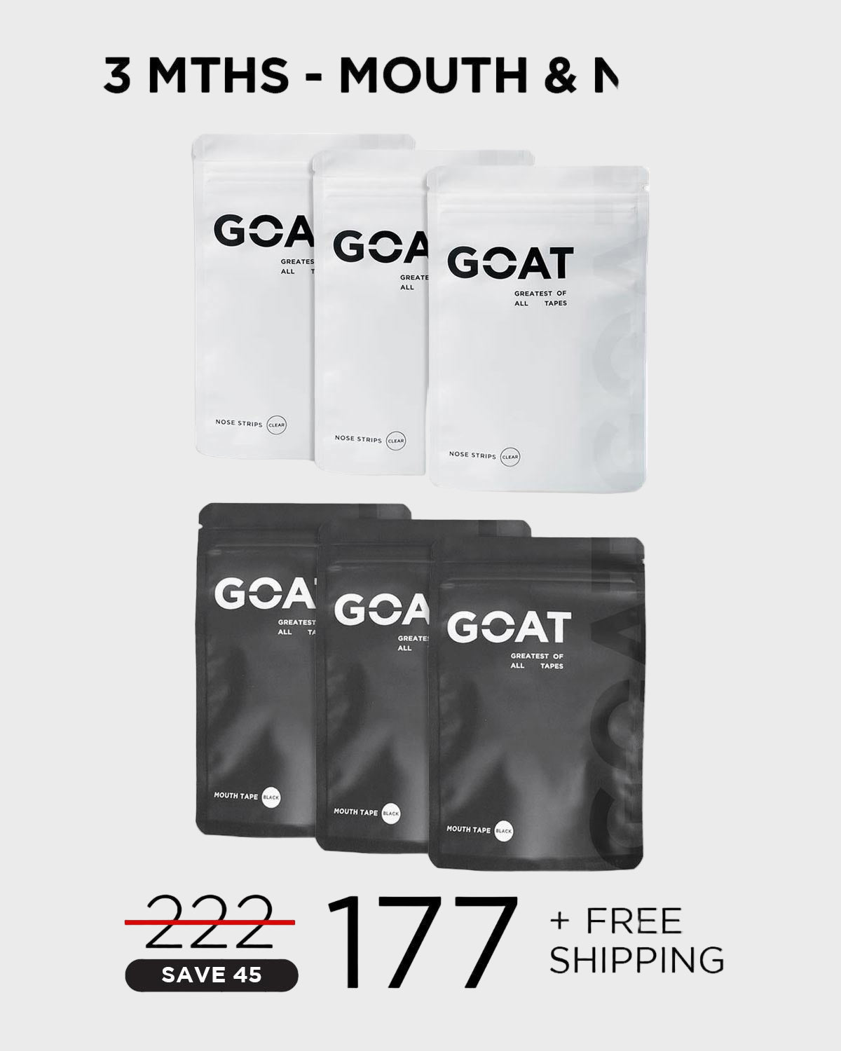 Mouth + Nose Tape - 3 Month Bundle