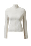 ATTUNE SEAMED ZIP THROUGH JACKET COCONUT