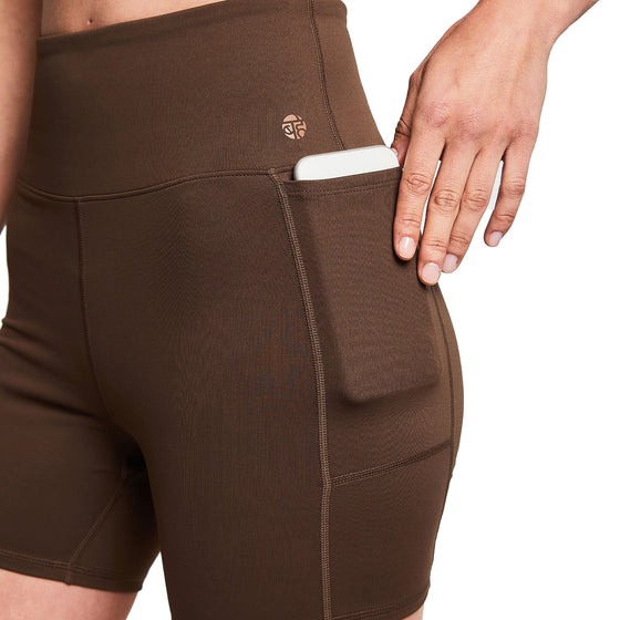 DINAMICA HIGH-RISE SHORTS 5" CINNAMON