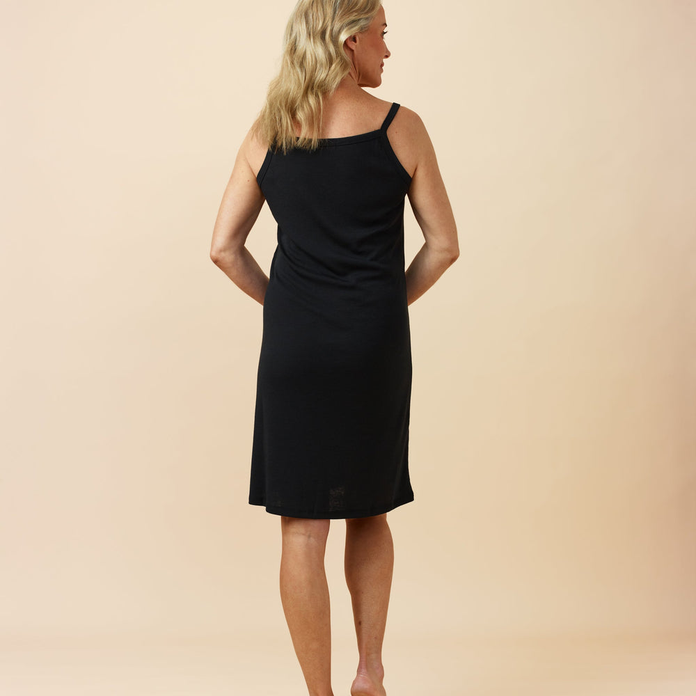 
                      
                        V Neck Nightie – Black
                      
                    