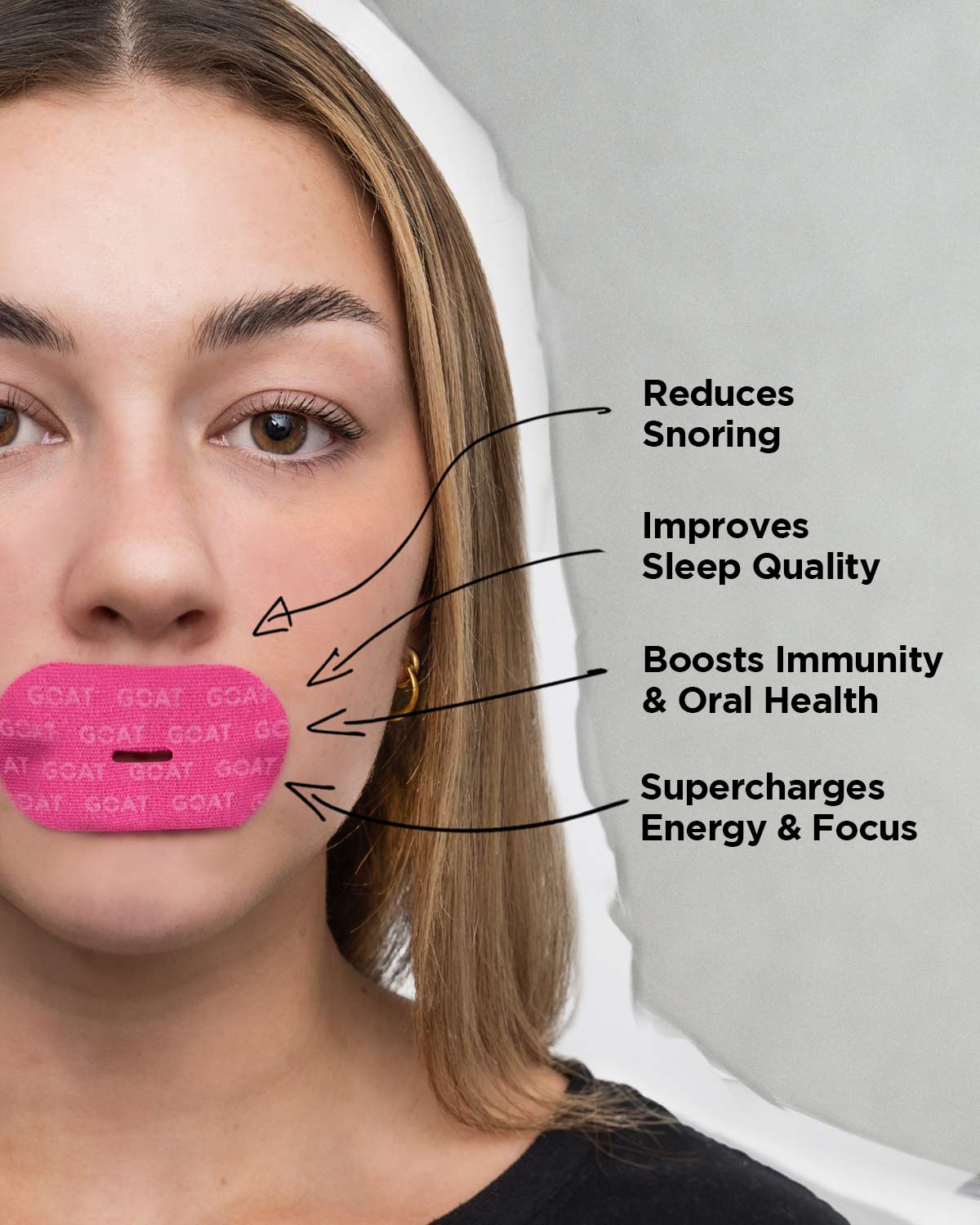 Mouth Tape W/ Slit - Pink