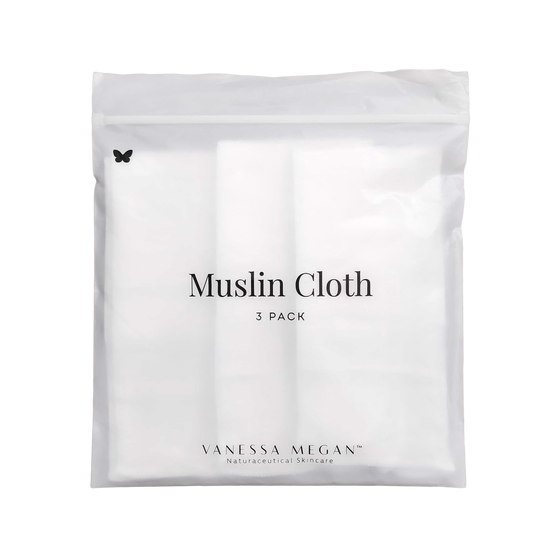 Muslin Cloth | 100% Organic Cotton Face Cloth | 3-Pack