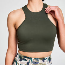  ATTUNE RACER BACK SHORT TOP KHAKI/COCONUT