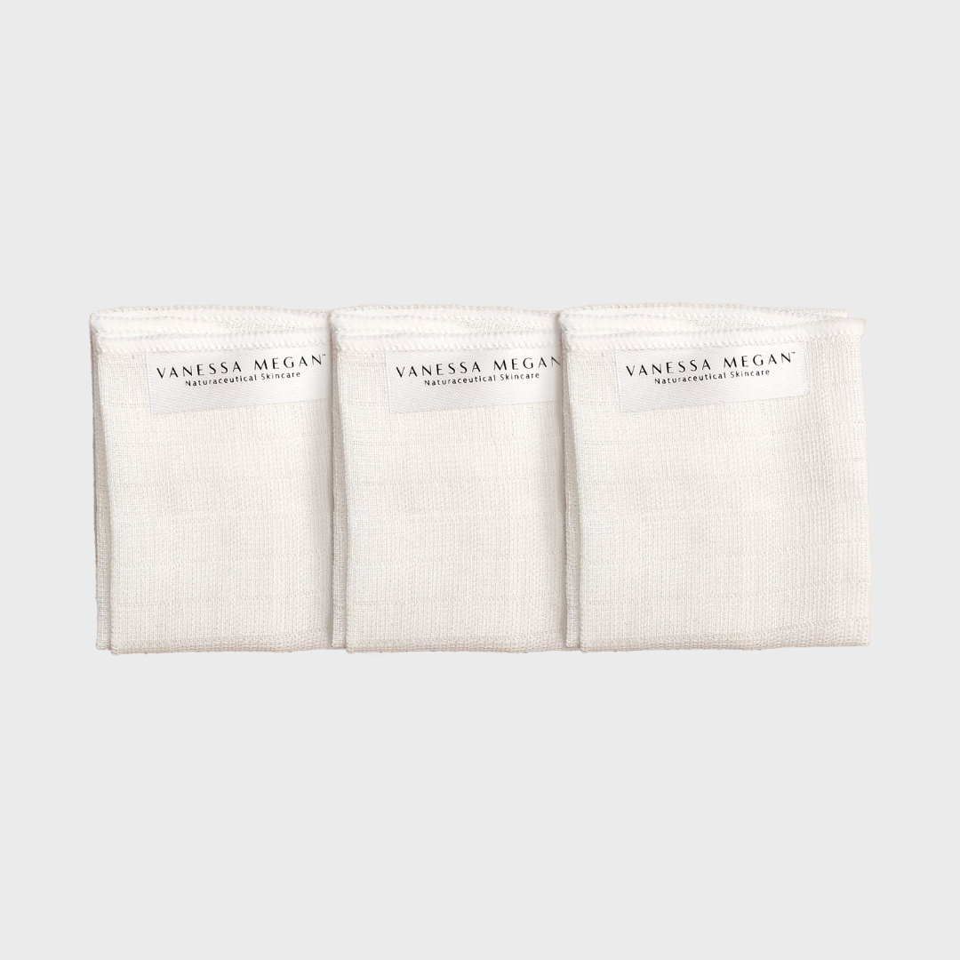 Muslin Cloth | 100% Organic Cotton Face Cloth | 3-Pack