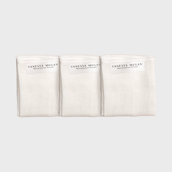 Muslin Cloth | 100% Organic Cotton Face Cloth | 3-Pack