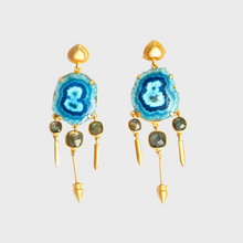  APHRODITE Blue Solar Quartz Earrings