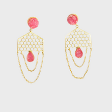  HEMERA Pink Druzy Earrings