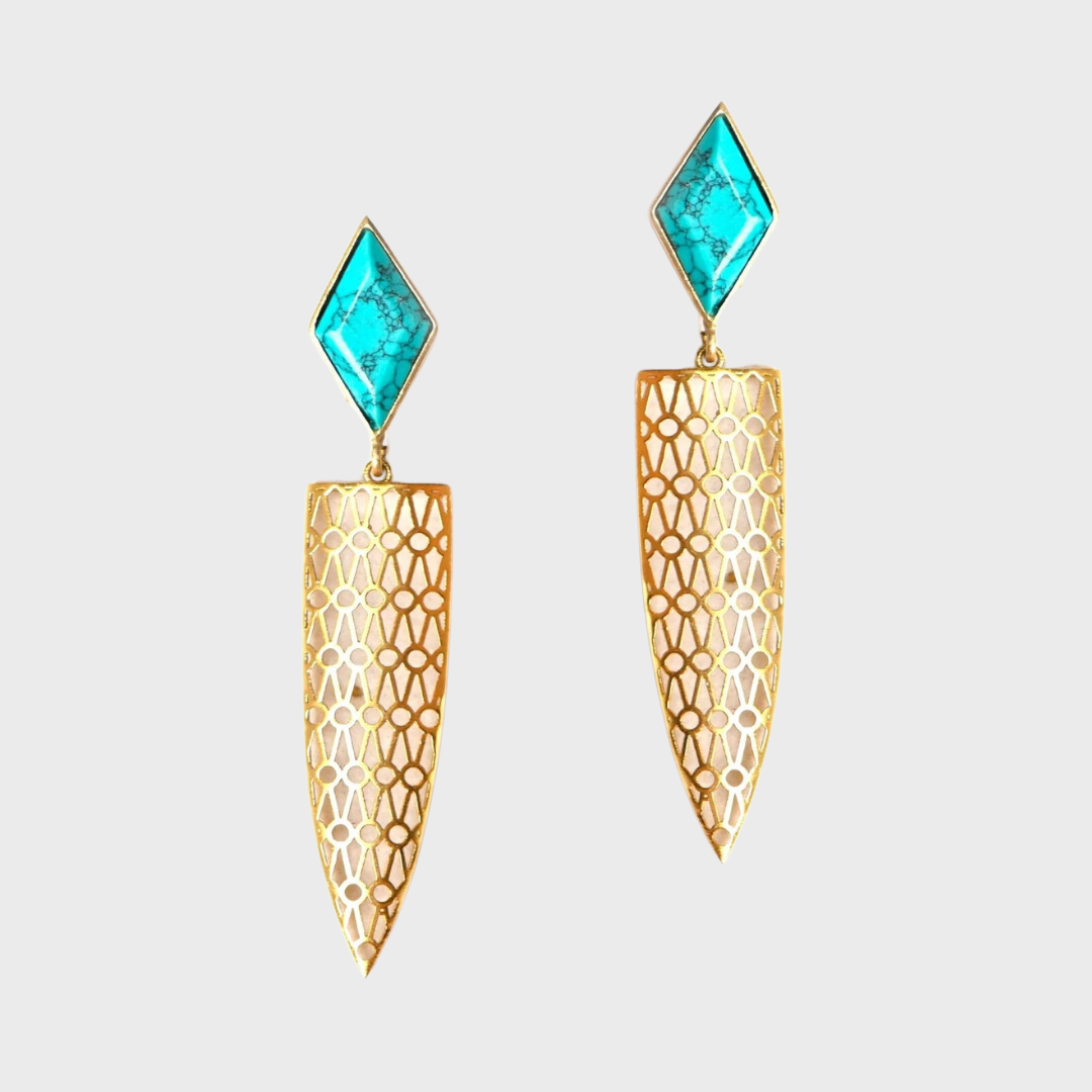 IRIS Turquoise Earrings