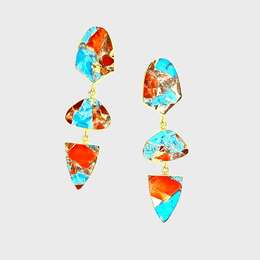 MUSES Cornelian Orange Collar Earrings