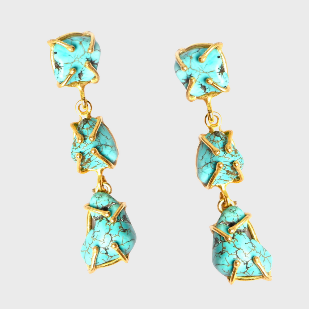 POLYHMNIA Turquoise Claw Earrings