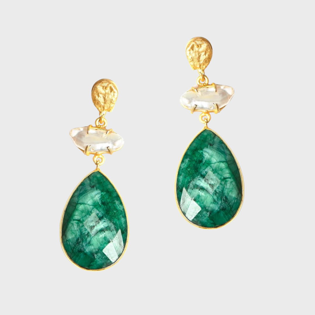 RHEA Emerald Earrings