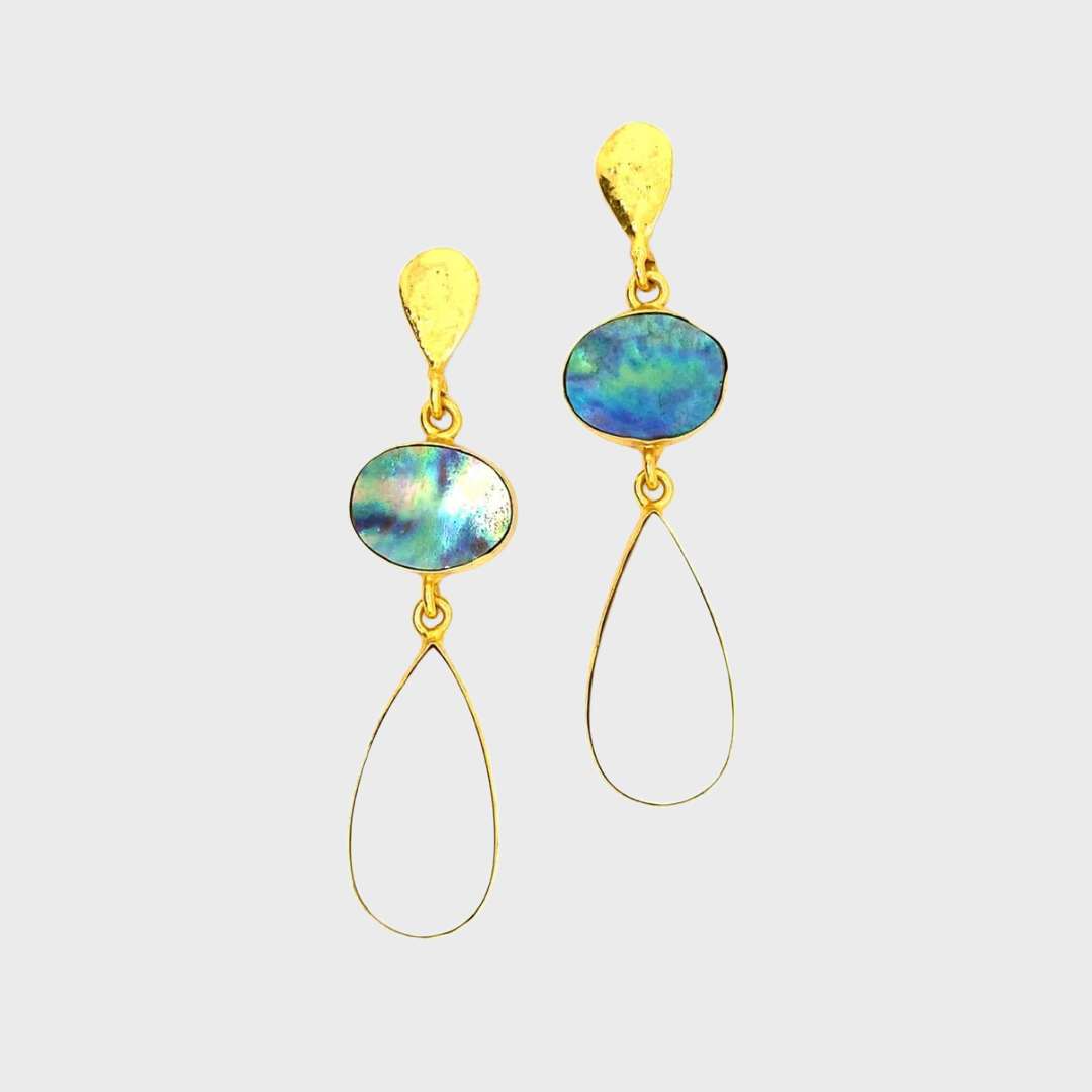 TAYGETE Abalone Shell & Mother of Pearl Earrings