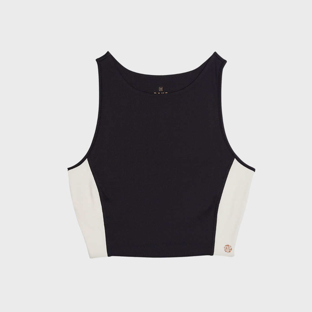 REFORMA HIGH NECK LONGLINE CROP BLACK