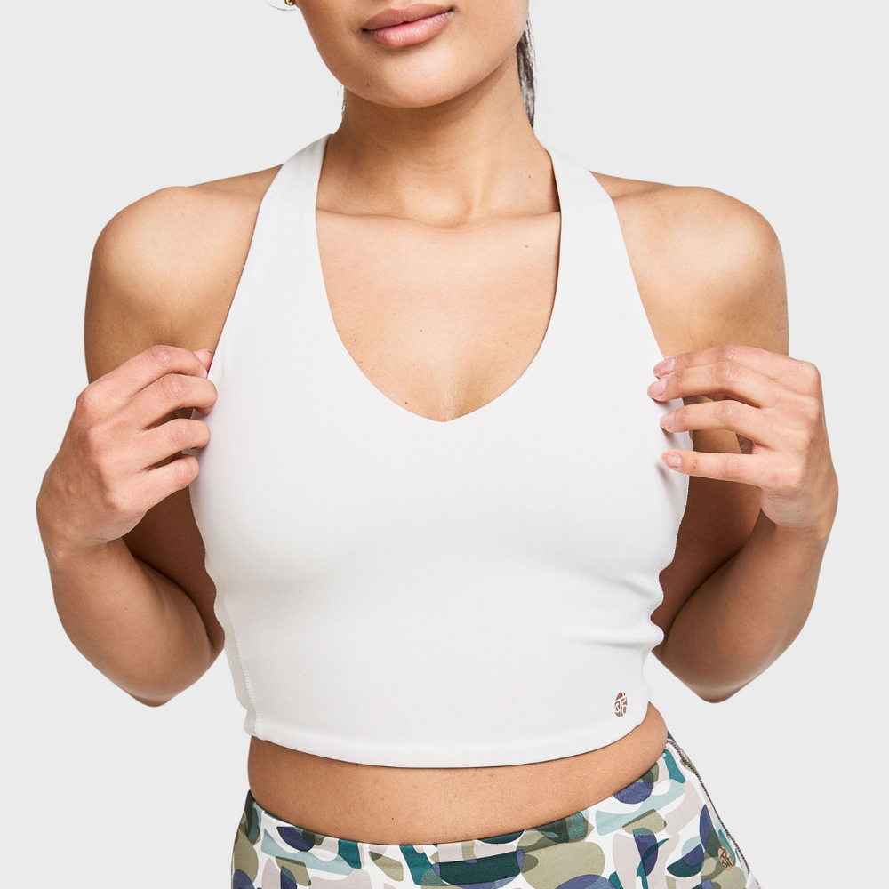 ATTUNE CROSS BACK TOP COCONUT