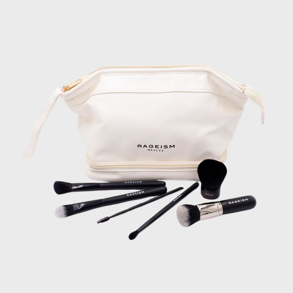 Makeup Bag and Brush Set