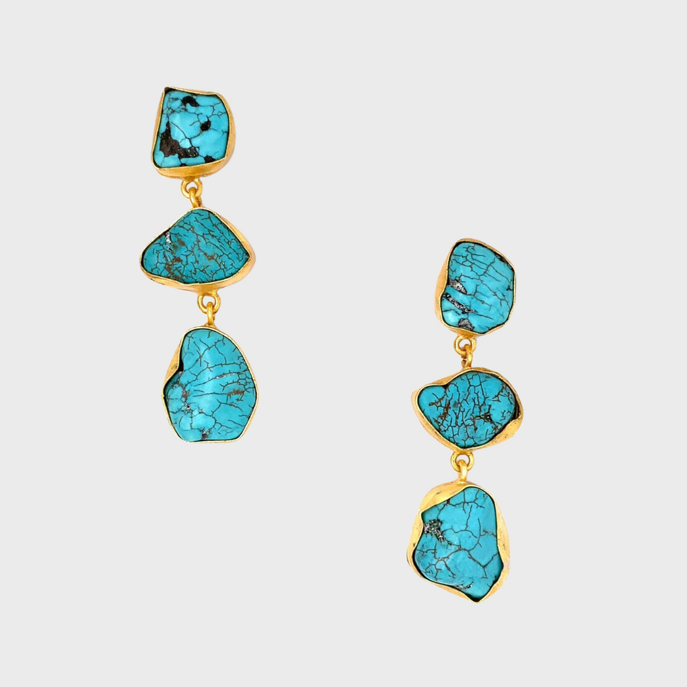 POLYHMNIA Turquoise Collar Earrings