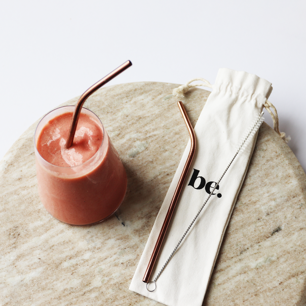 be. Rose Gold Reusable Metal Straws