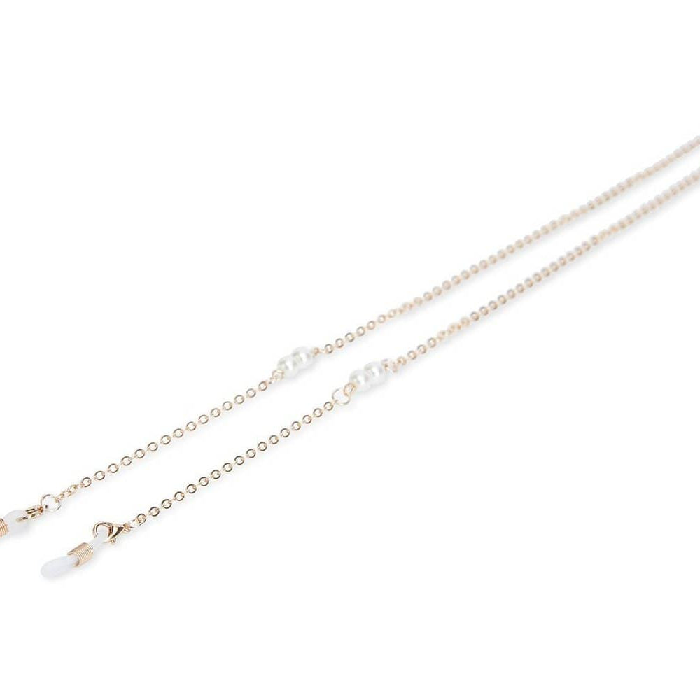 Chloe Gold Chain-Ivory White Beads