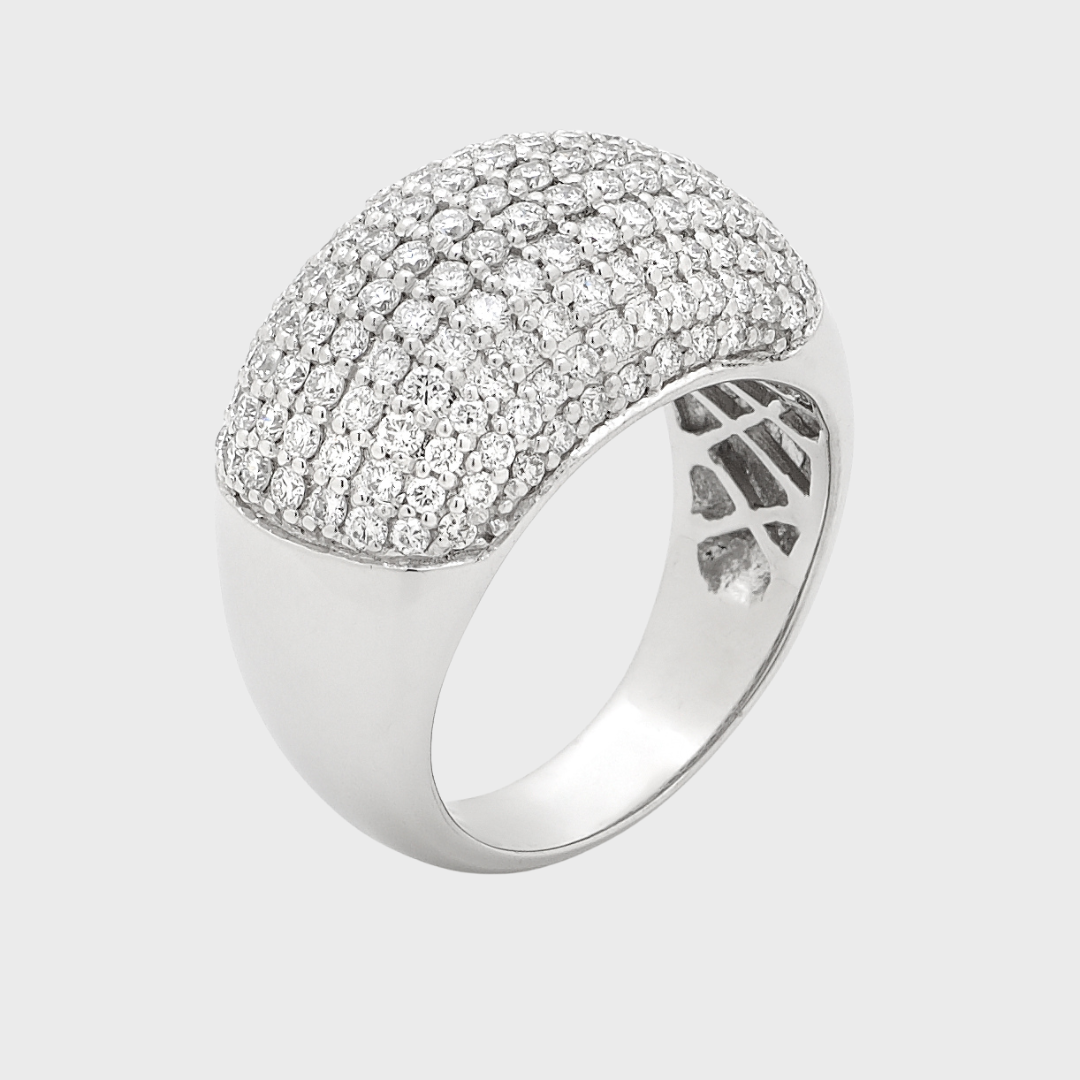 LOTUS Pave Dome Diamond Ring