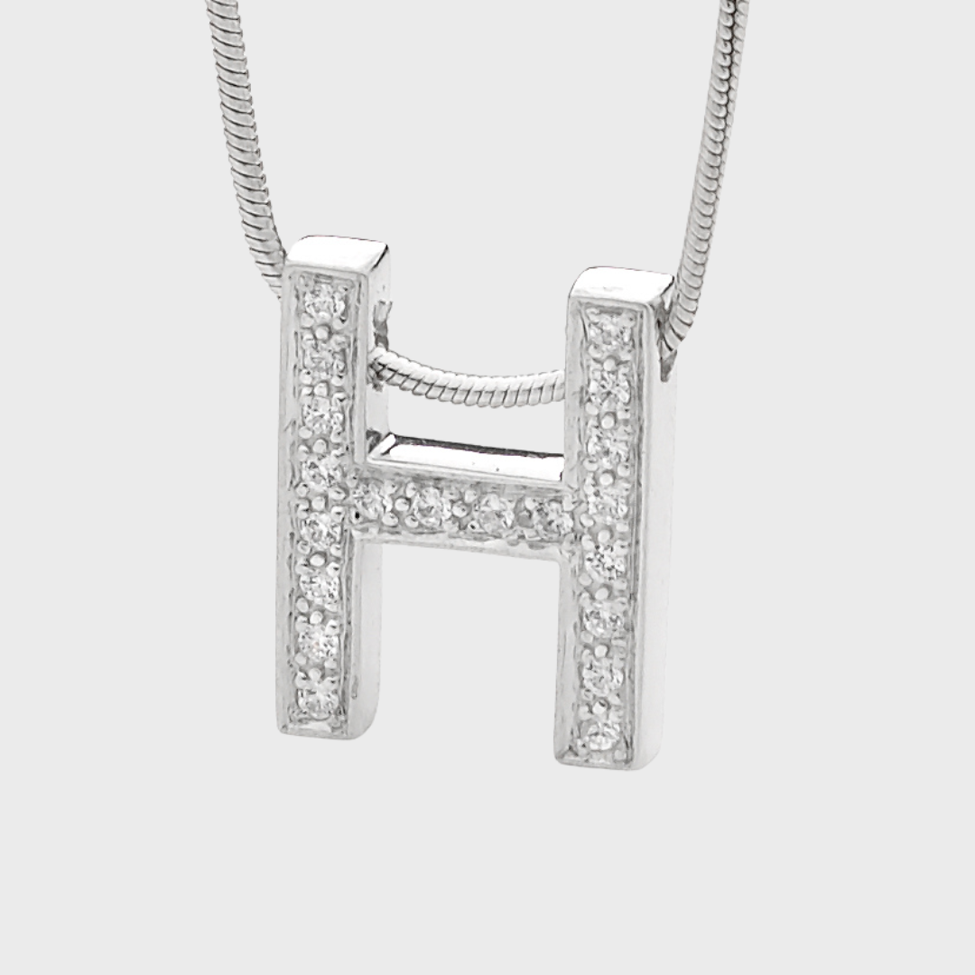 Pave Initial Diamond Necklace