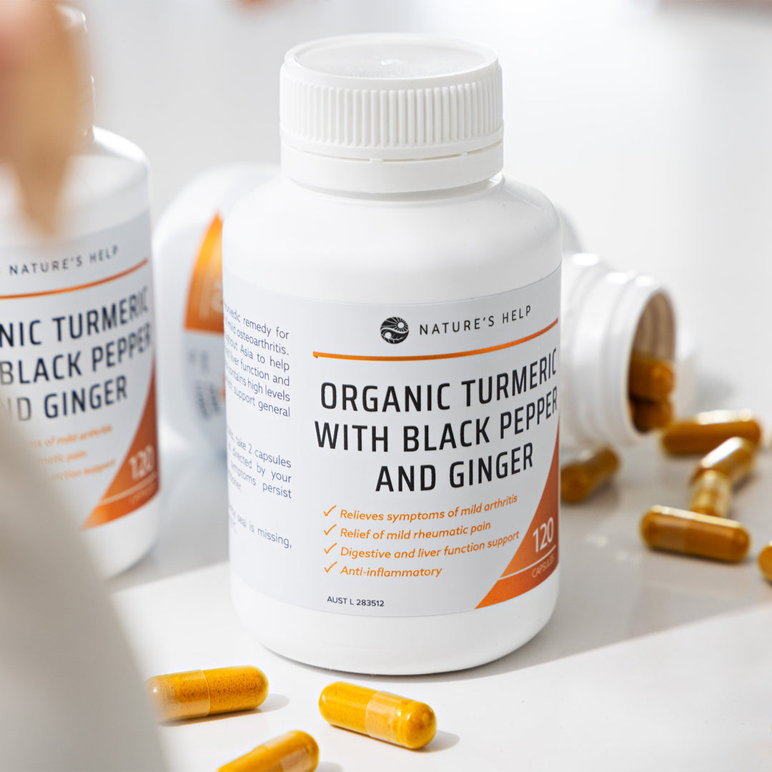 Organic Turmeric Capsules With Black Pepper & Ginger – Aviiana